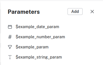 parameters drawer